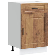 Mobile da cucina vintage con ante pratiche 50 x 46 x 81,5 cm ampia capacità di contenimento legno composito finitura effetto legno anticato 02_0050270