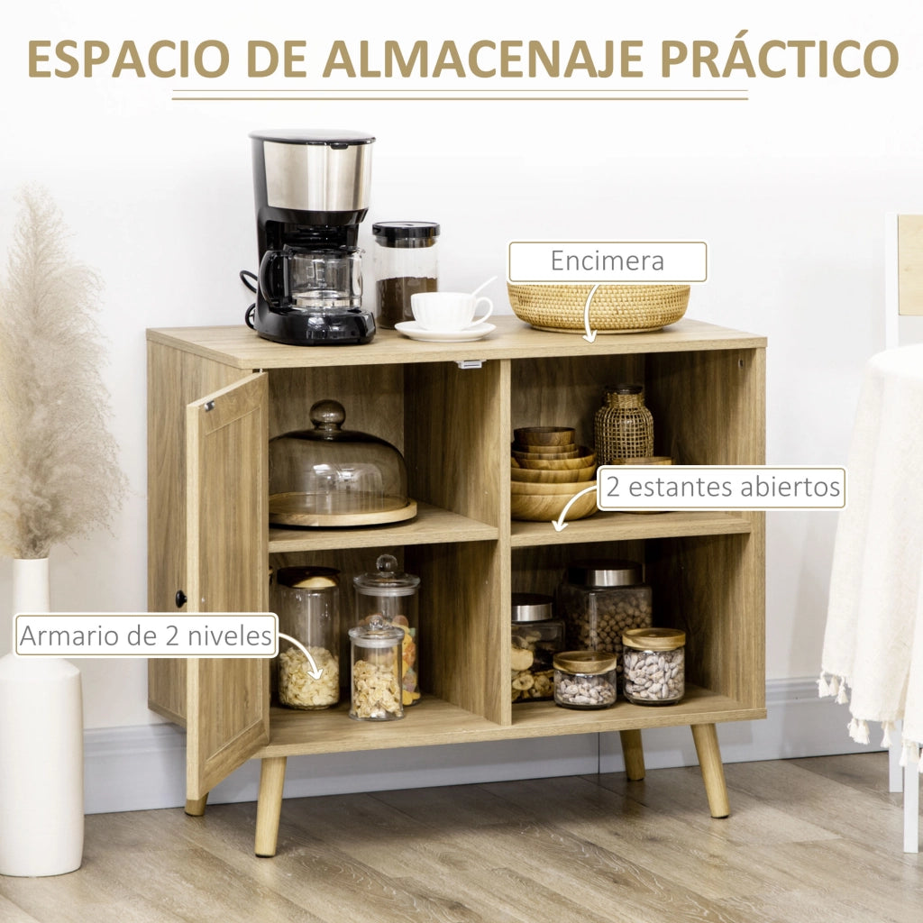 Mobile Consolle Ingresso ¨C Xylo ¨C Rattan Naturale 80x39x70 cm