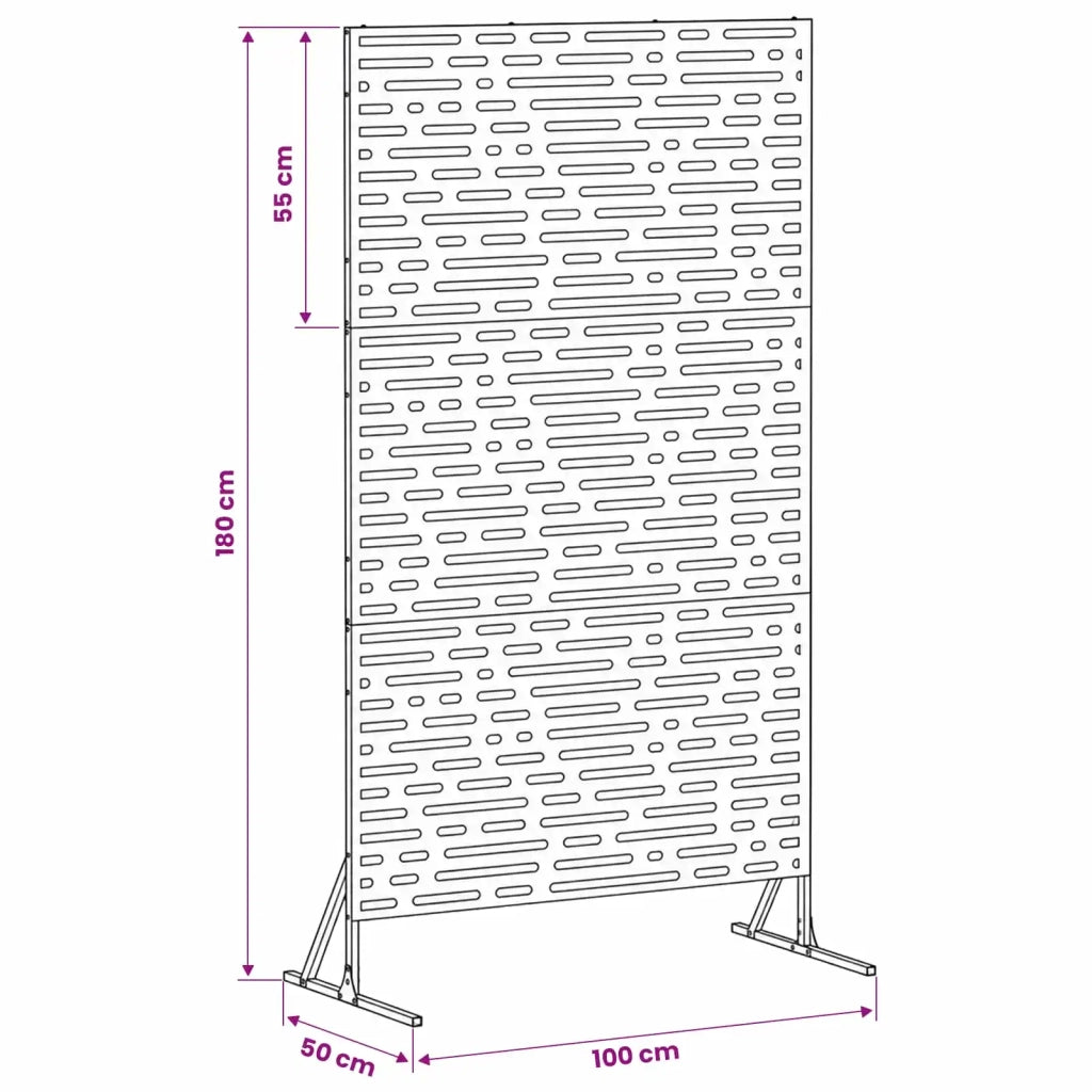 Schermo per Privacy 100 x 50 x 180 cm Acciaio Antracite 8013421