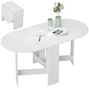 Tavolo da pranzo allungabile ovale ¨C zephmum ¨C 163x80x75 cm bianco