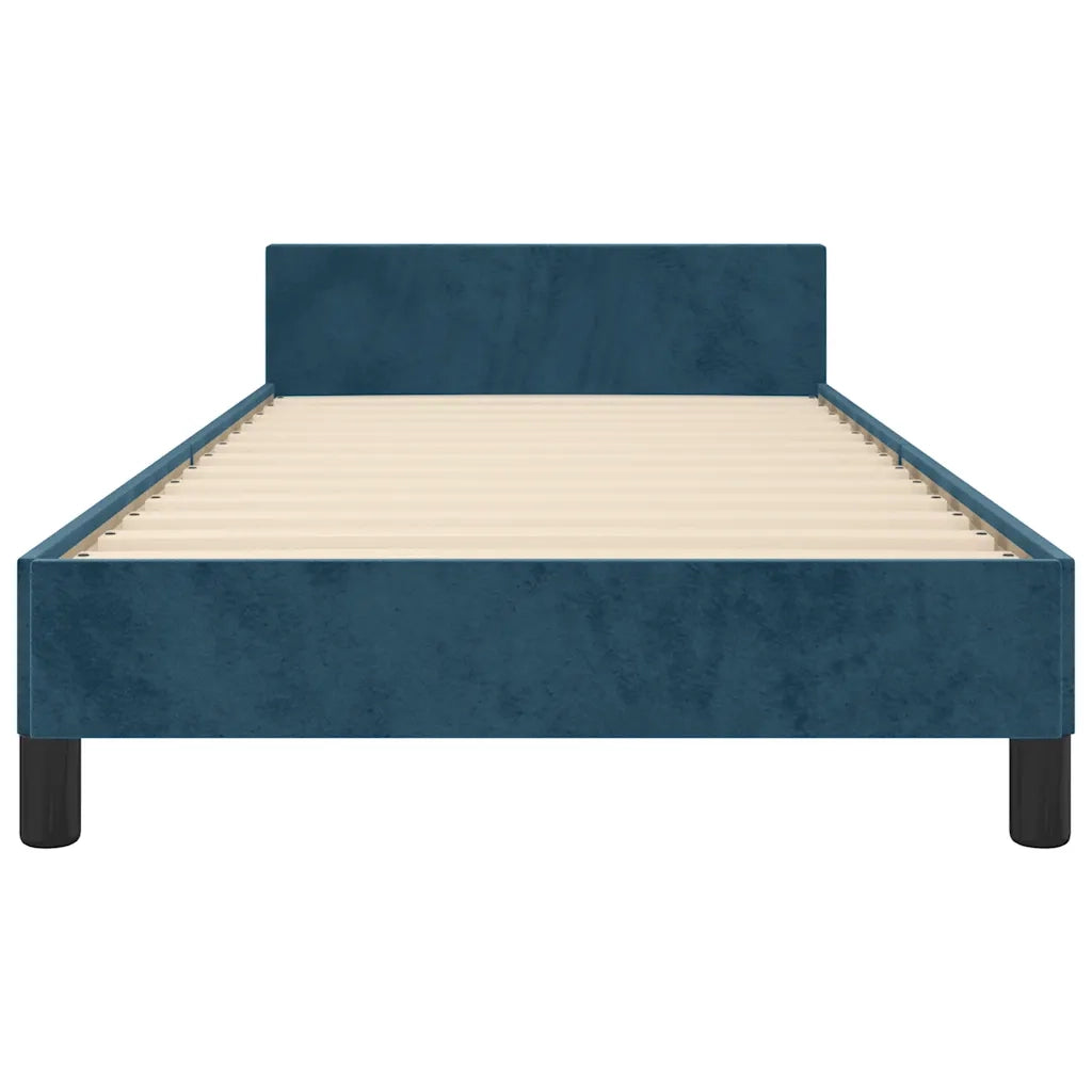 Giroletto senza Materasso Blu Scuro 80x200 cm in Velluto