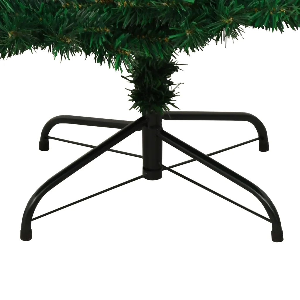 Albero di Natale Preilluminato con Vaso-Albero Natalizio-Decorazioni natalizie Verde 180 cm in PVC