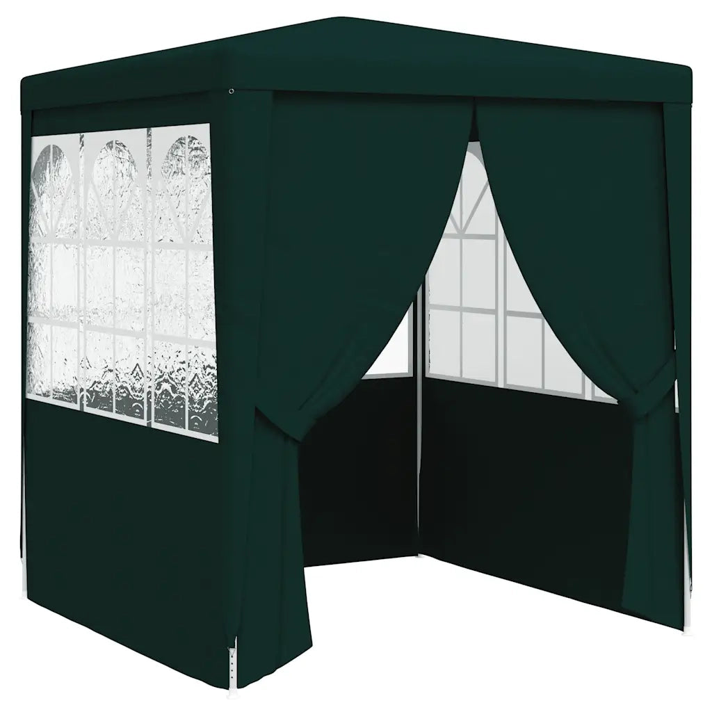Gazebo Professionale con Pareti 2,5x2,5 m Verde 90 g/mÂ²