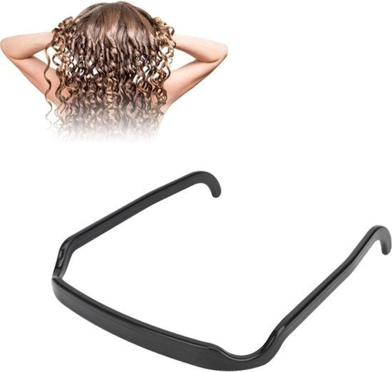 Cintura per Capelli Ricci - Medio - Nero - Disegno Senza Attrito - Strumento per Fissare Trecce - Applicazione Impercettibile .