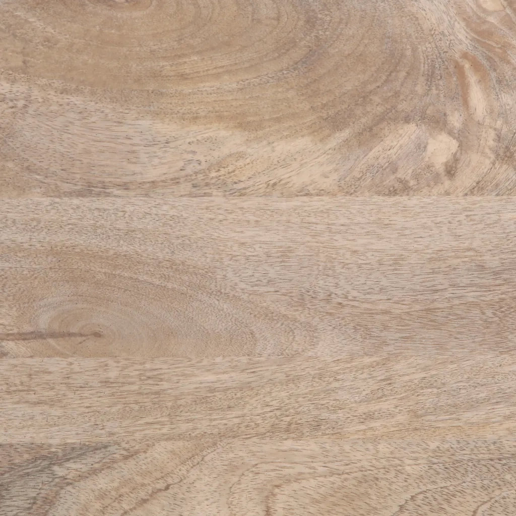Tavolino da Salotto Bianco 80x51x40 cm Legno Massello di Mango 377464