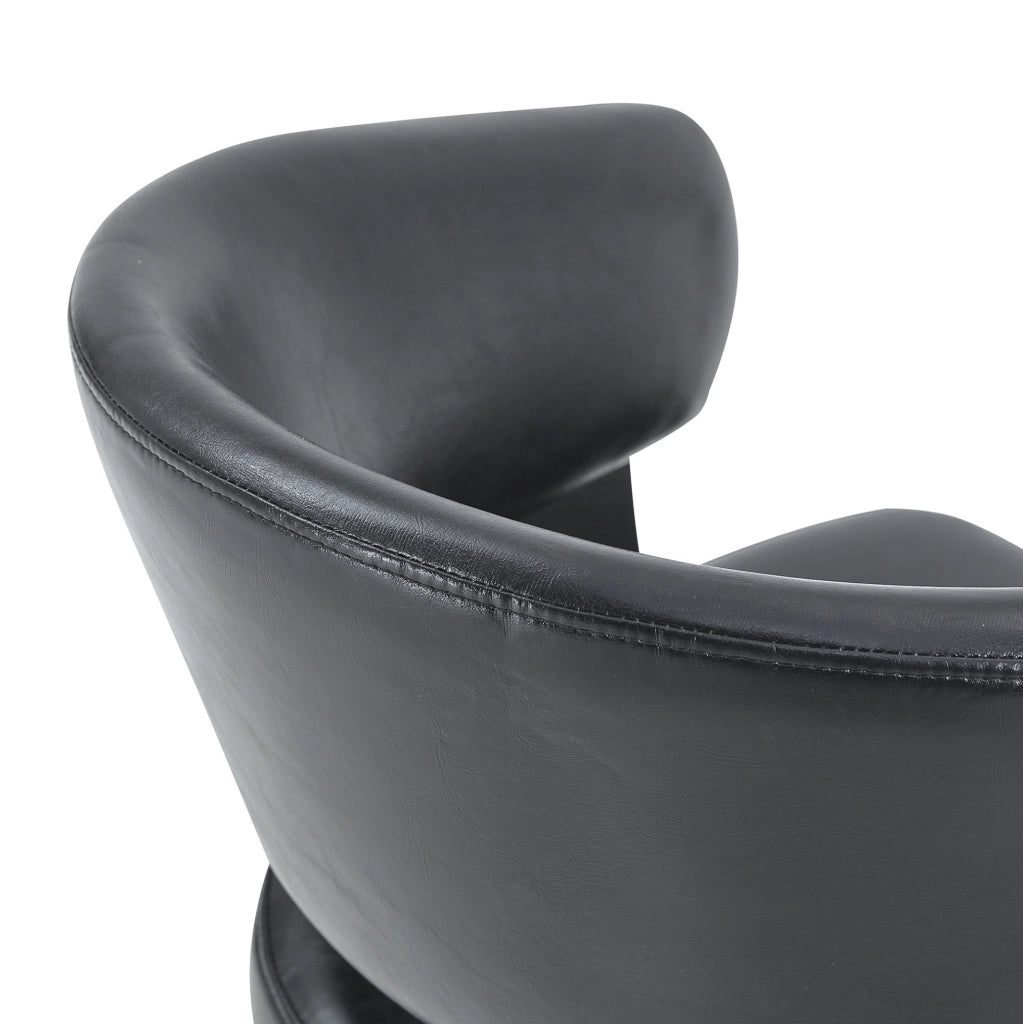 Sedie da pranzo 2 pezzi 77,3 cm in PU nero, stile Mid-Century moderno