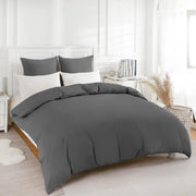 Set di coperte 200x220 cm 3 pezzi coperta da letto in tessuto antracite con set di coperte 80x80 cm microfibra con chiusura a zip coperta da letto morbida 160x200