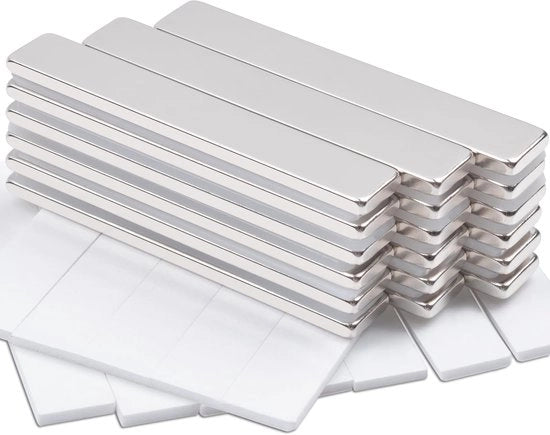 18 pezzi di magneti forti 60x10x3mm magneti forti rettangolari, magneti autoadesivi magneti di terra rara neodymium magneti extra forti adesivi per frigorifero, cucina, ufficio