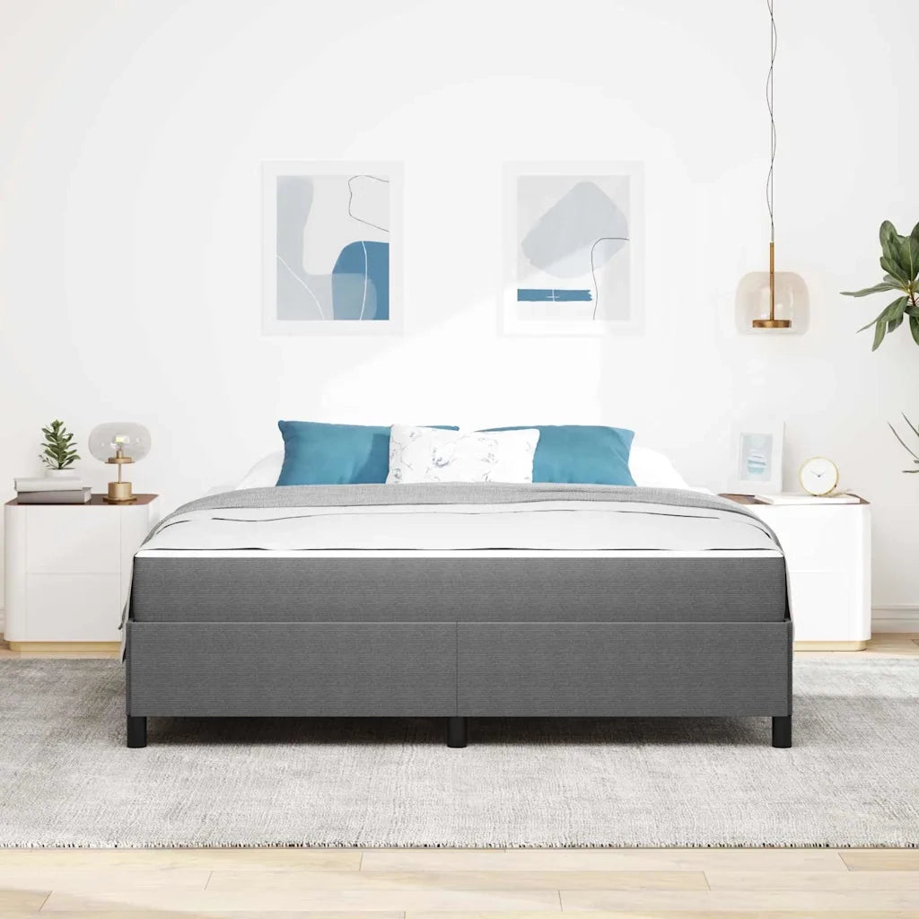 Struttura del letto Grigio chiaro 180 x 200 cm Tessuto