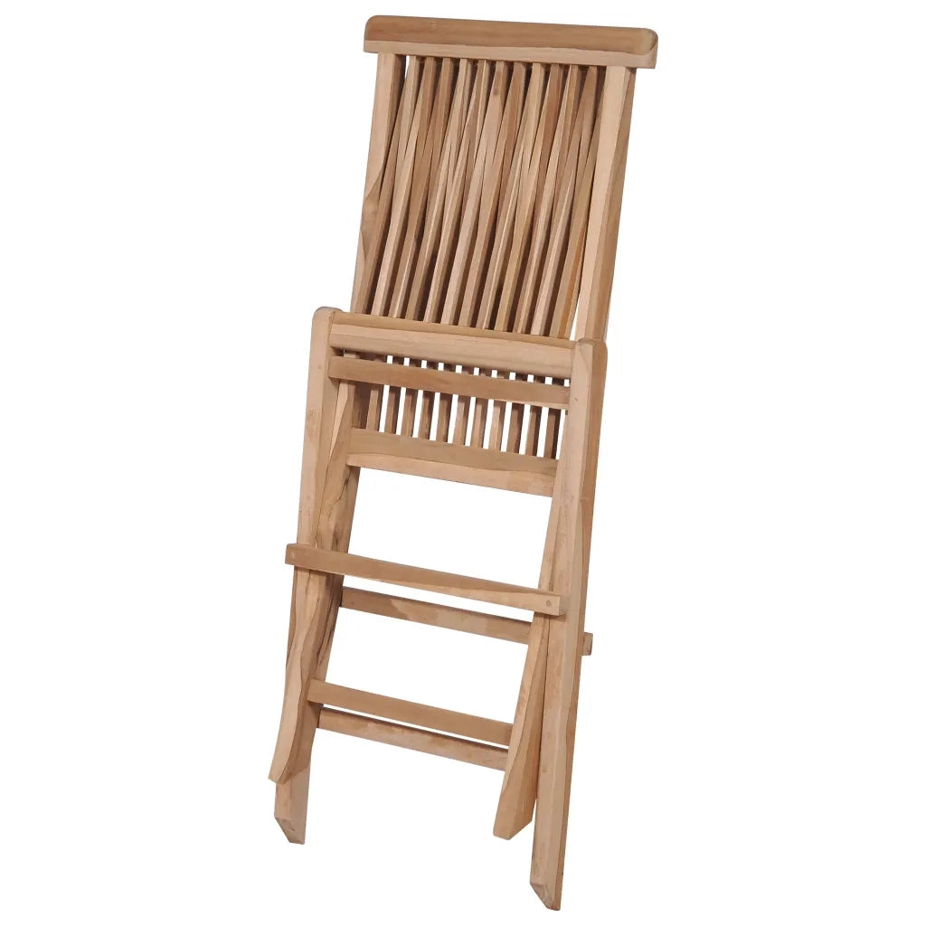 Set da Pranzo da Giardino 7 pz Pieghevole in Massello di Teak