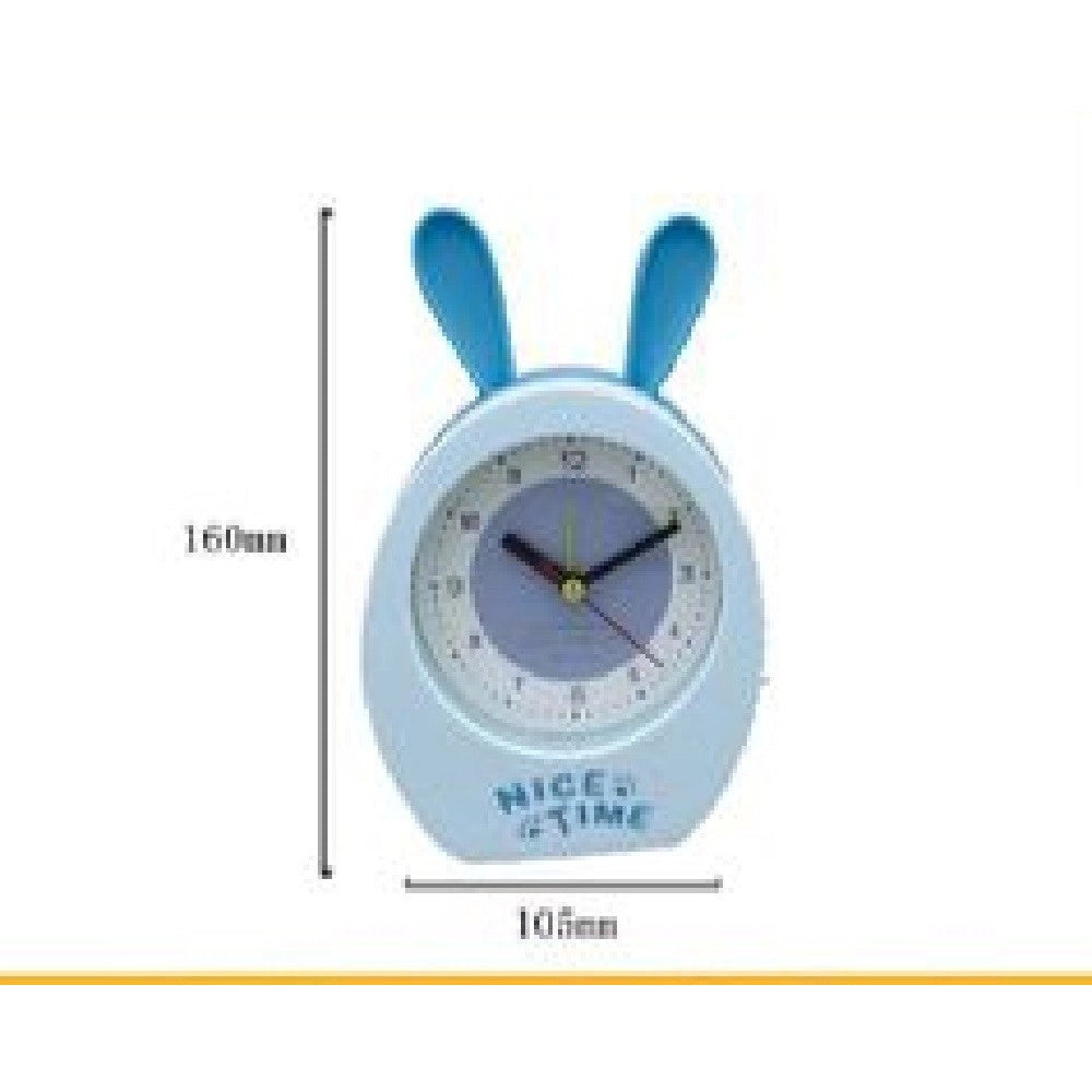 Trade Shop - Orologio Sveglia Analogica A Forma Di Coniglietto Da Tavolo Per Bambini Tx-9124 -