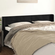 Testiera ad Orecchio-Testata con Orecchie Nera 163x16x78/88 cm in Velluto 889220