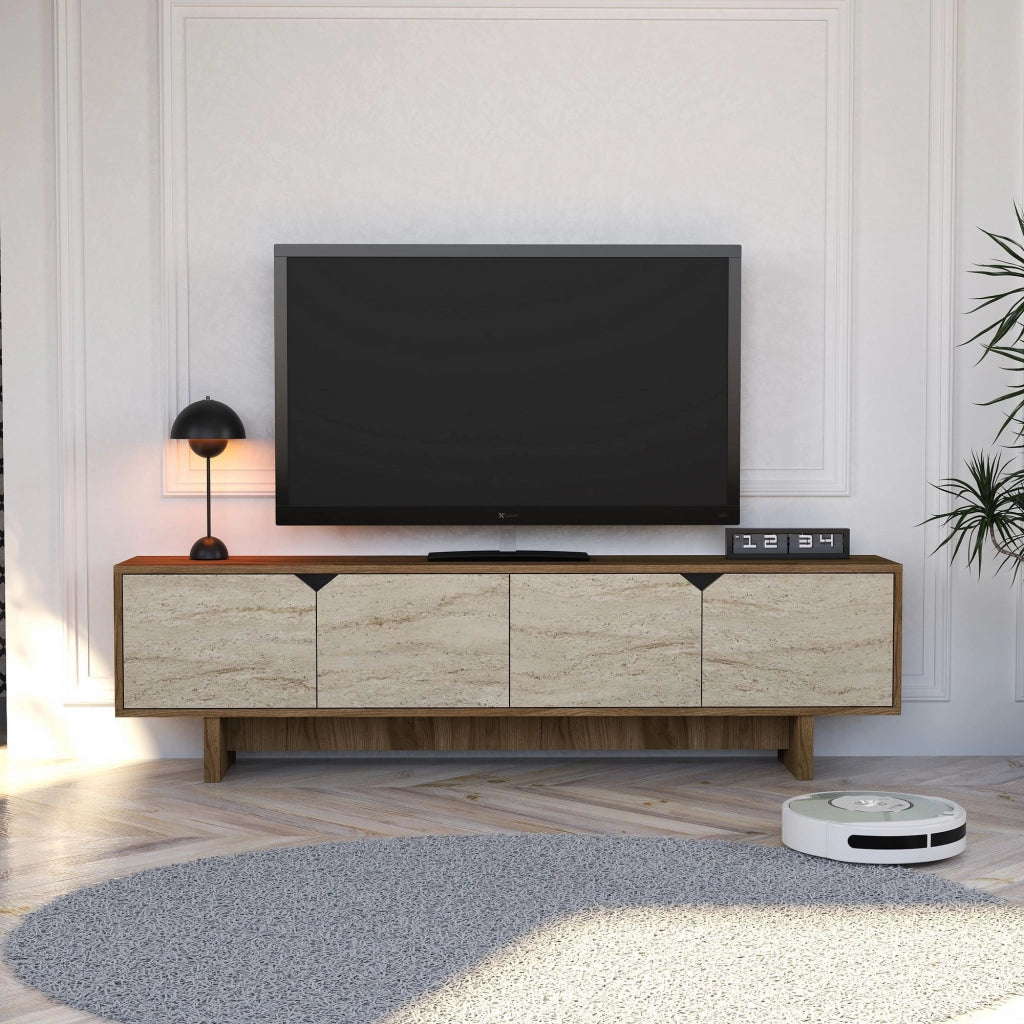 Porta TV in legno "istemi" 180 x 30 x 50 cm - Noce