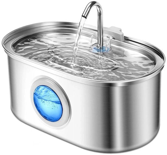 Fontana in rame, 3,2L catino per acqua per gatti silenzioso ultra con illuminazione LED, vetrina trasparente, 3 filtri attivi + 3 spugne, filtrazione multipla