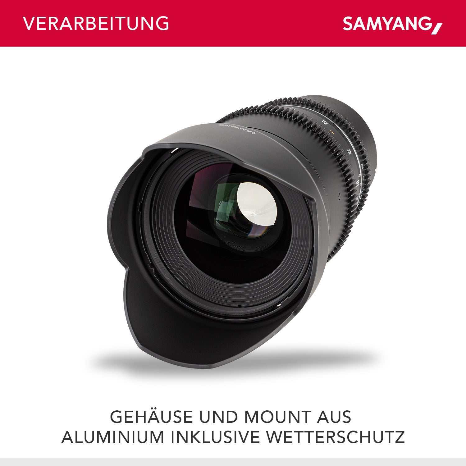 Obiettivo grandangolare per video MF 35mm T1,5 VDSLR MK2 – luminoso T1,5 per Sony E Mount, Follow Focus, full-frame e APS-C, risoluzione 8K