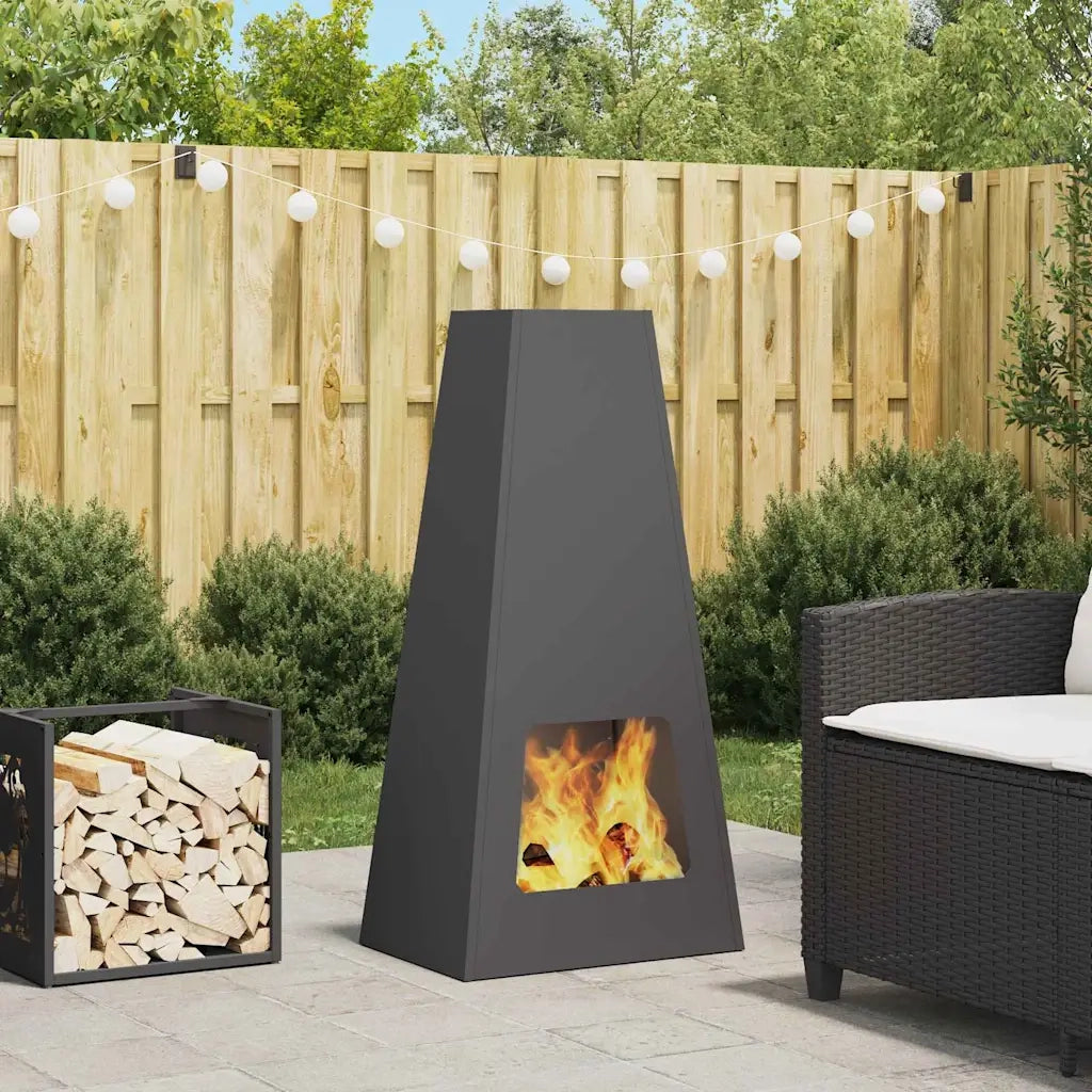 Focolare Nero 50 x 35 x 100 cm Acciaio CFW7883549