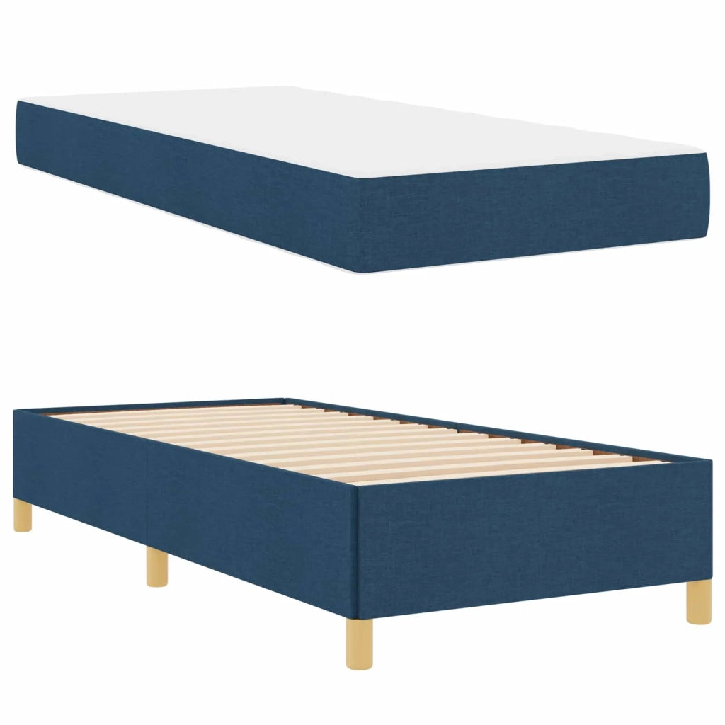 Struttura del letto con materasso Blu 90 x 200 cm Tessuto 3398912