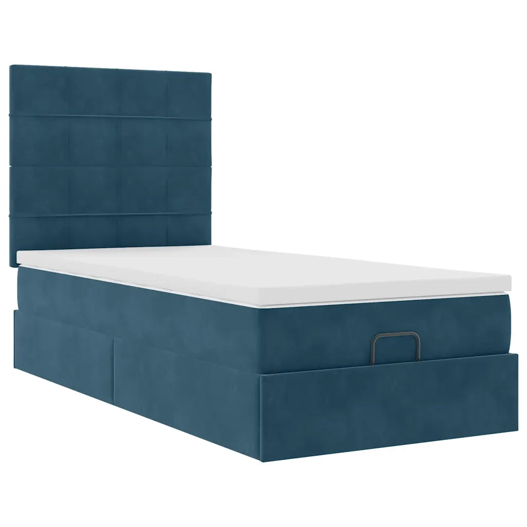 Struttura Letto Pouf con Materassi 80x200 cm Velluto