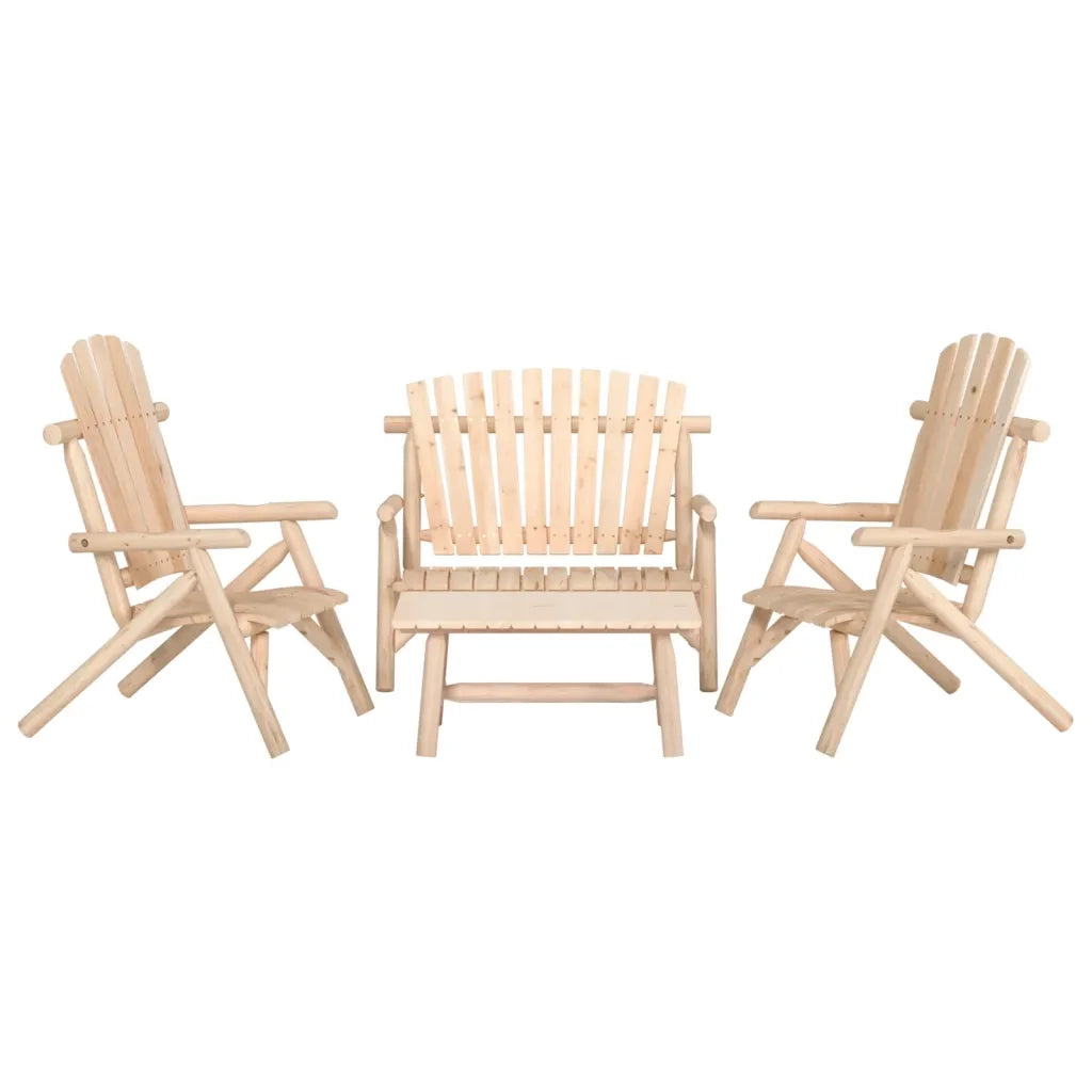 Set Divani da Giardino 4 pz in Legno Massello di Abetecod mxl 100465