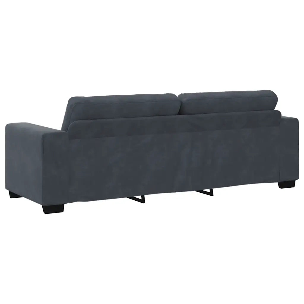 Divano a 3 posti Grigio Scuro 220x78x80 cm in Velluto 4105135