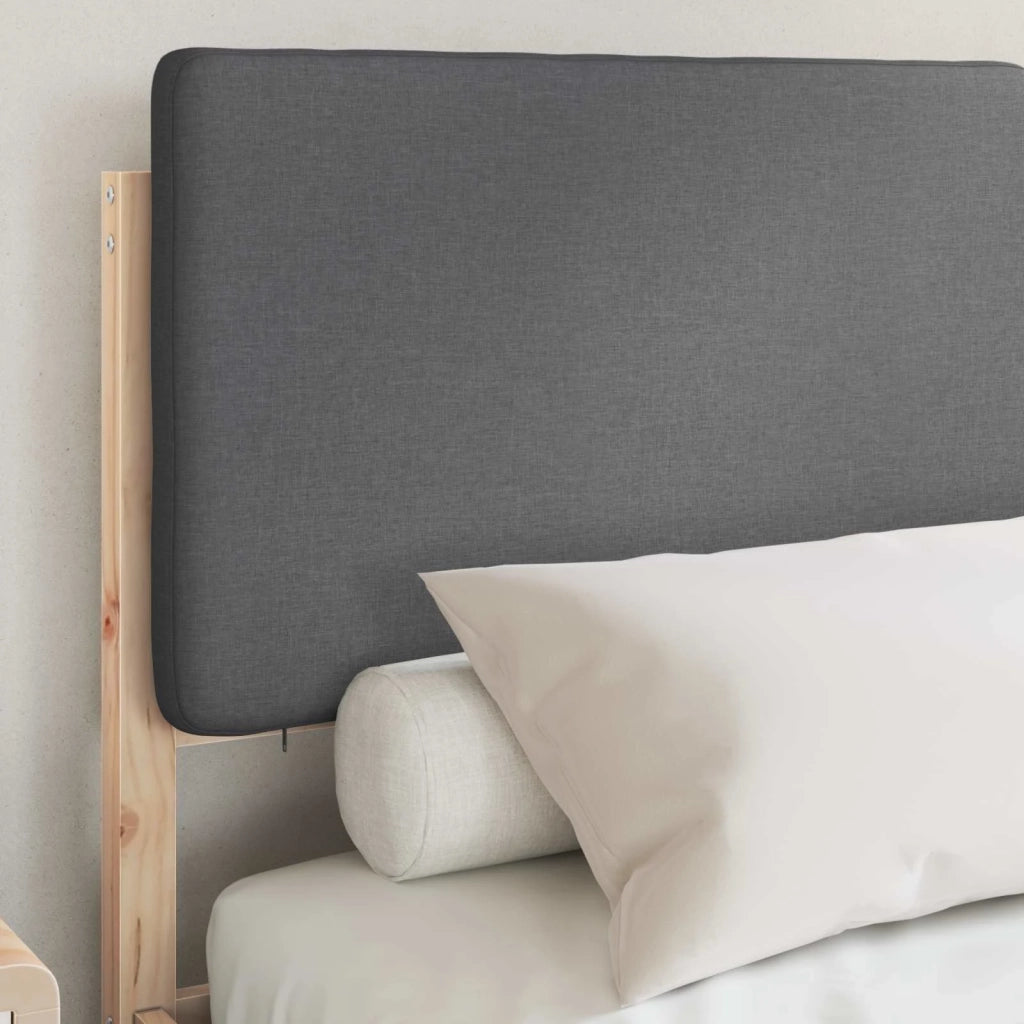 Letto con Testiera Rivestita Grigio scuro 150 x 200 cm 877900