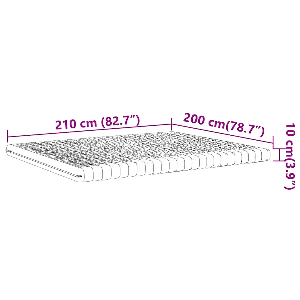 vidaXL Materasso in Schiuma Bianco 200x210 cm 7 Zone Durezza 20 ILD
