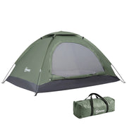 Tenda da campeggio pieghevole con 2 finestre a rete e borsa di trasporto ¨C Minimal ¨C 206x152x110 cm verde