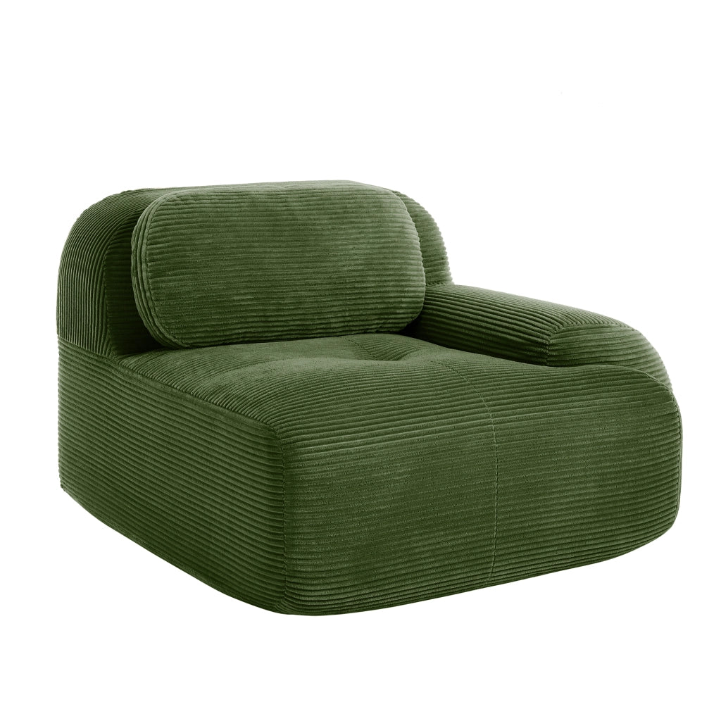 Divano angolare Hamlet RSF - Zephmum- Tessuto Cordstoff verde