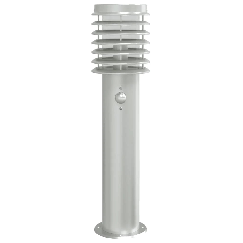 Lampade da terra per esterni con sensori 3 pezzi acciaio inox argento 02_0042568