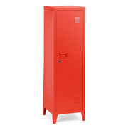 Armadietto Spogliatoio in Metallo con Chiave 1 Anta 3 Scomparti 138x38,5x38,5 Rosso