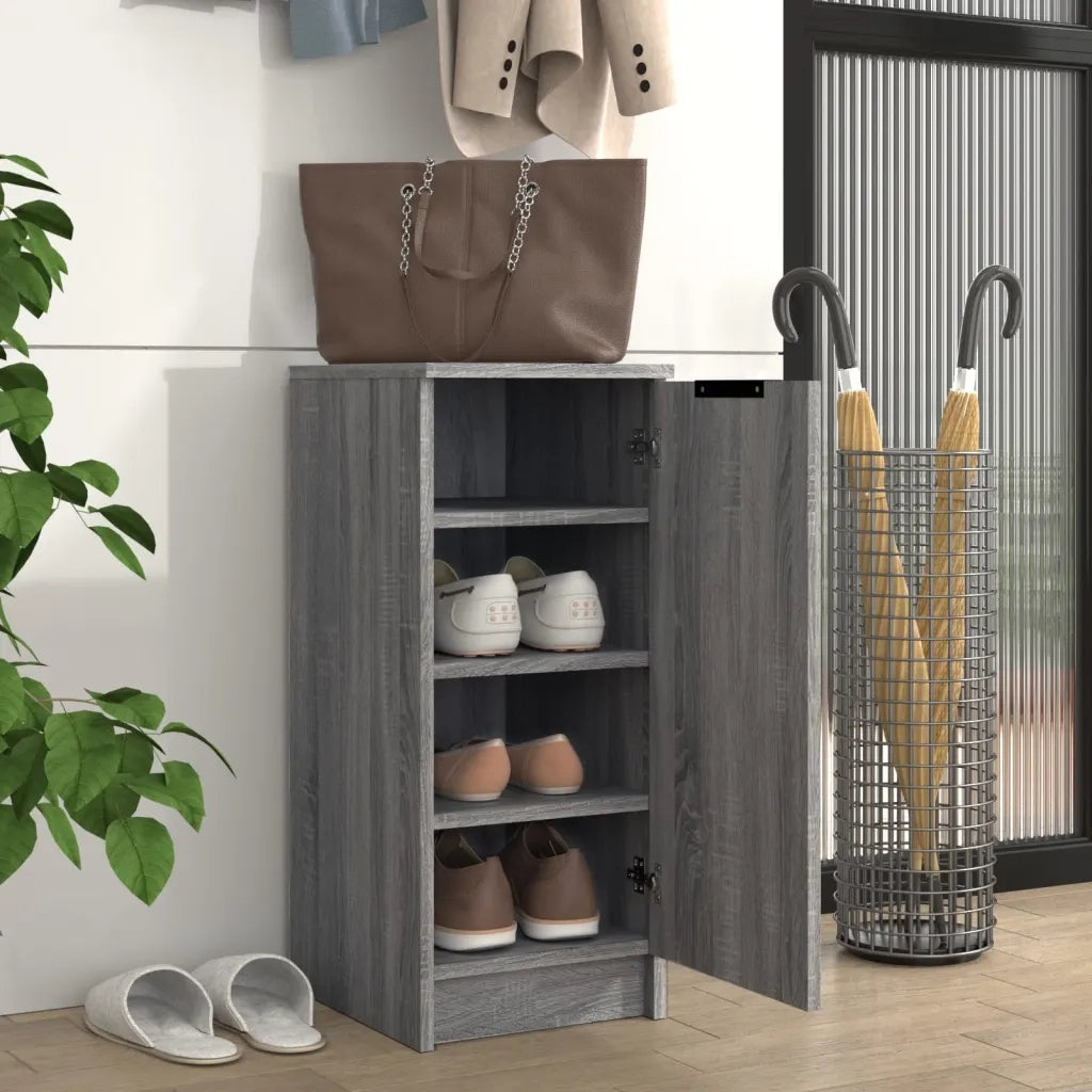 Scarpiera-Scaffale per scarpe Grigio Sonoma 30x35x70 cm in Legno Multistrato