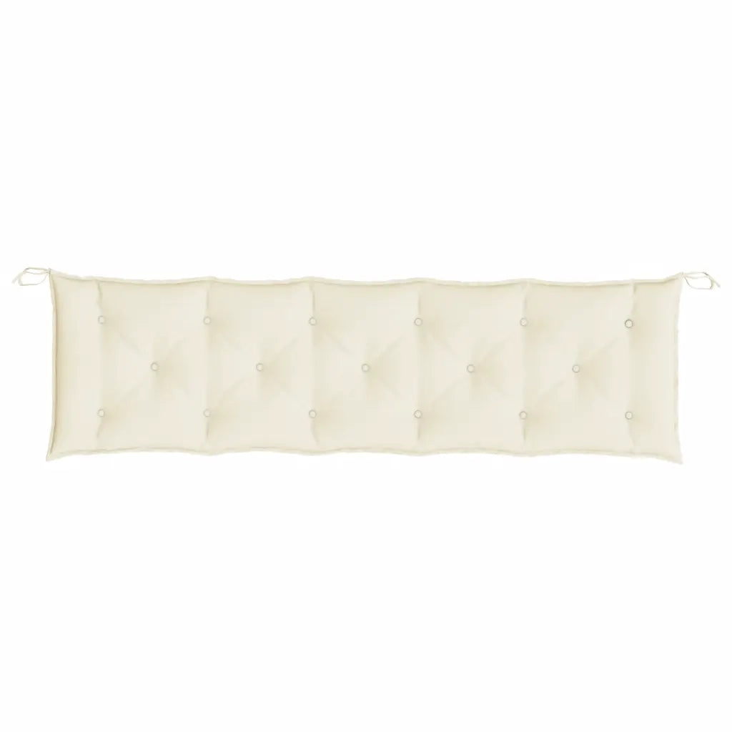 Cuscino per Panca Giardino Crema 180x50x7 cm in Tessuto Oxford