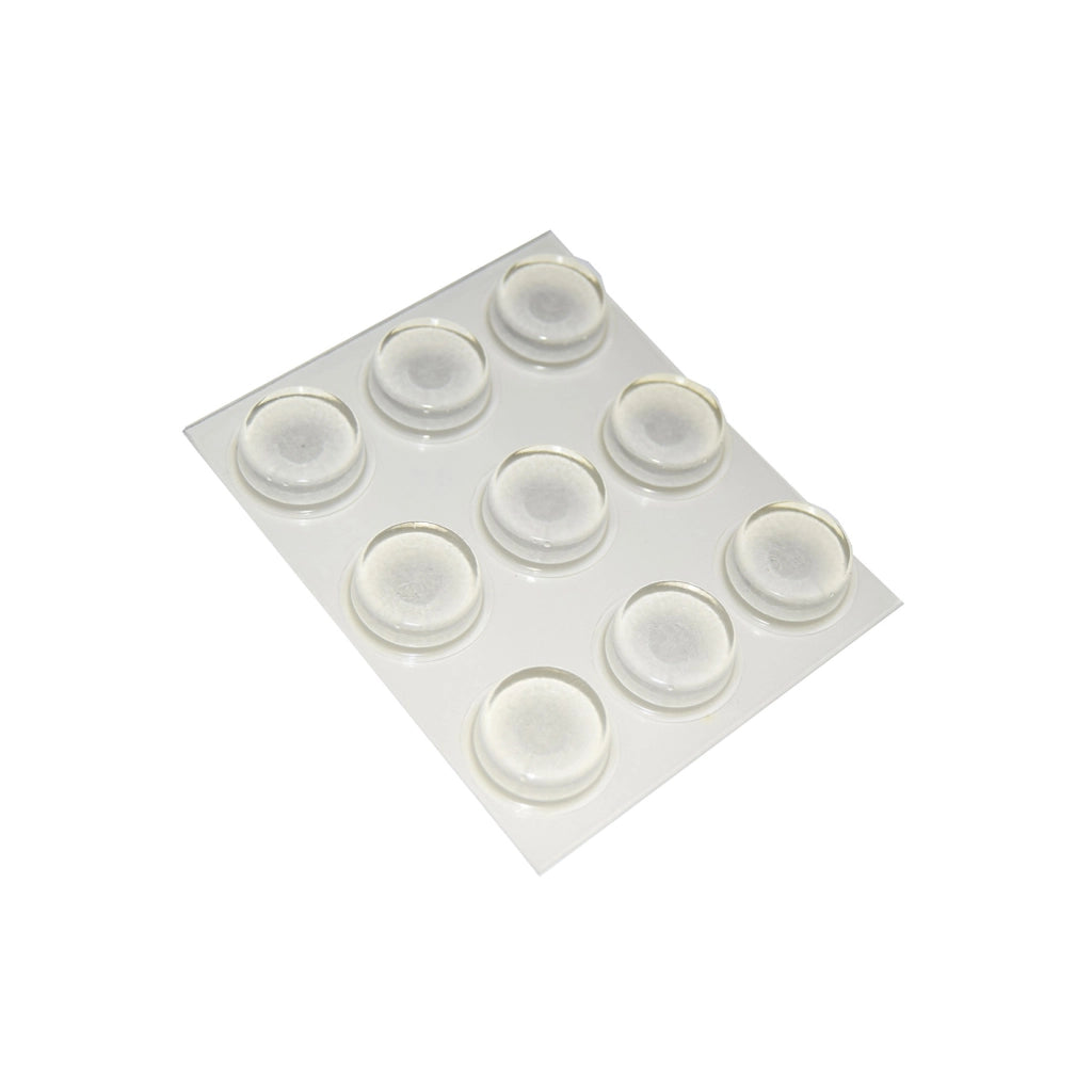 Paracolpi adesivi tondi trasparenti Ã˜ 20 mm. - spessore 6,2 mm. - 9 pz.