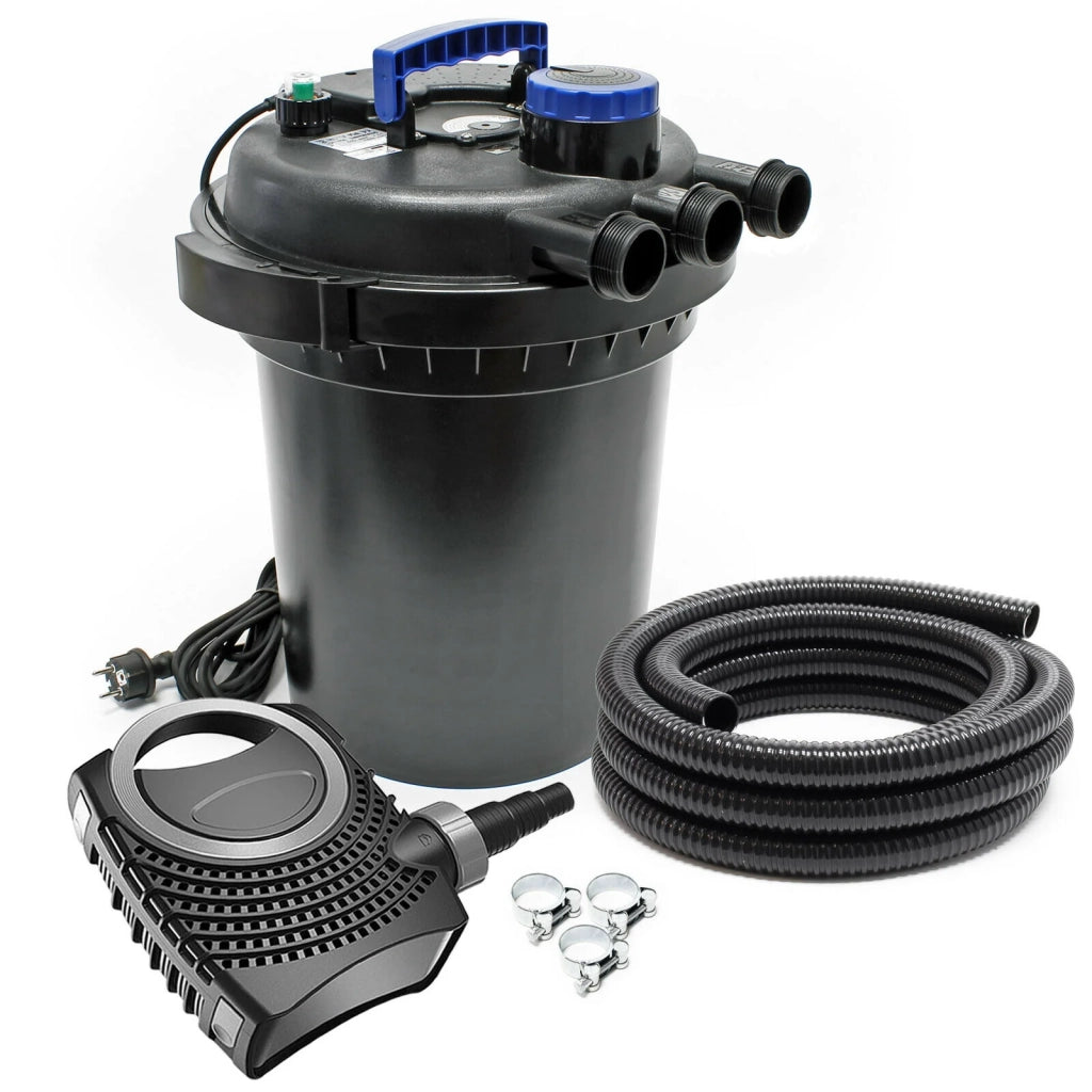 Kit per laghetto da 10000 litri luce UVC da 11 watt pompa da 8000 l/h tubo da 10 m kit di filtrazione 16_0001939