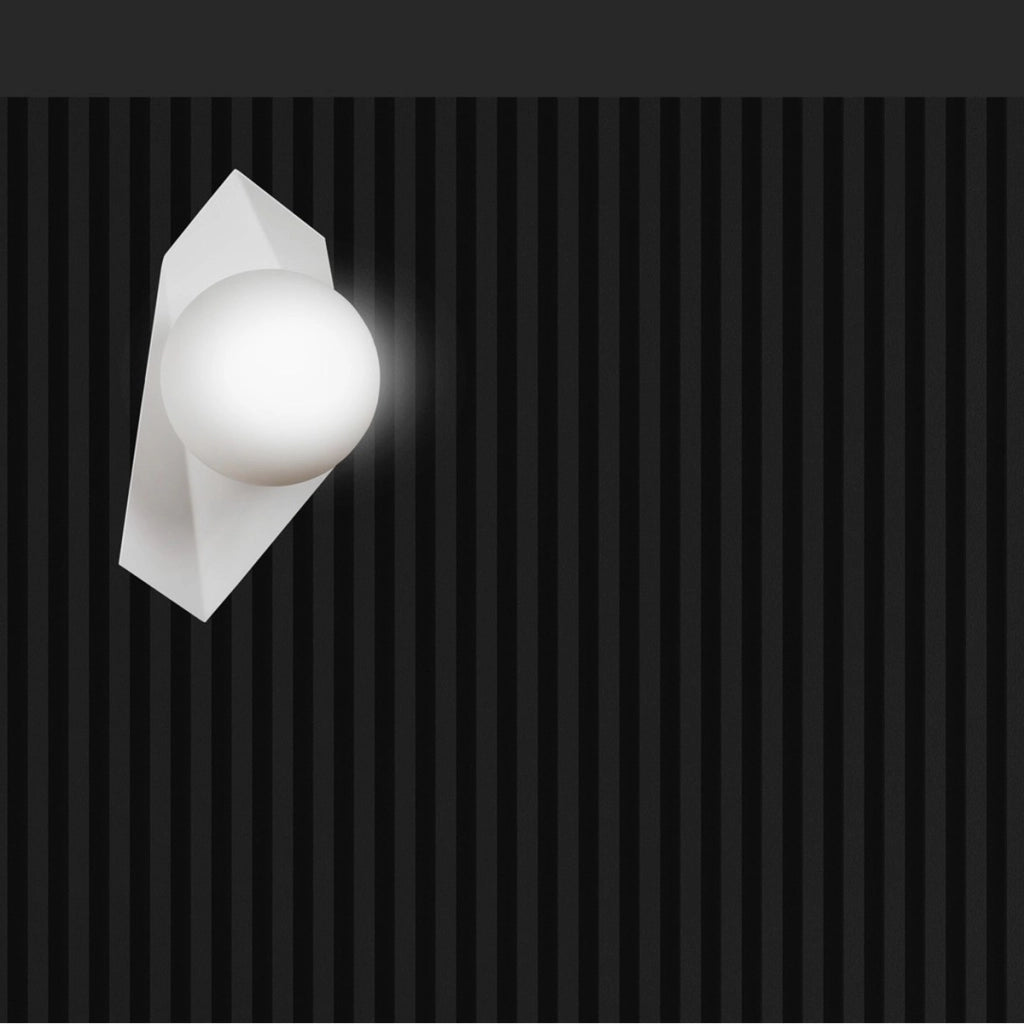 Lampada da parete Drifton in acciaio bianco opaco