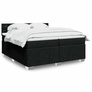 Giroletto a Molle con Materasso Nero 200x200 cm in Tessuto 3289491