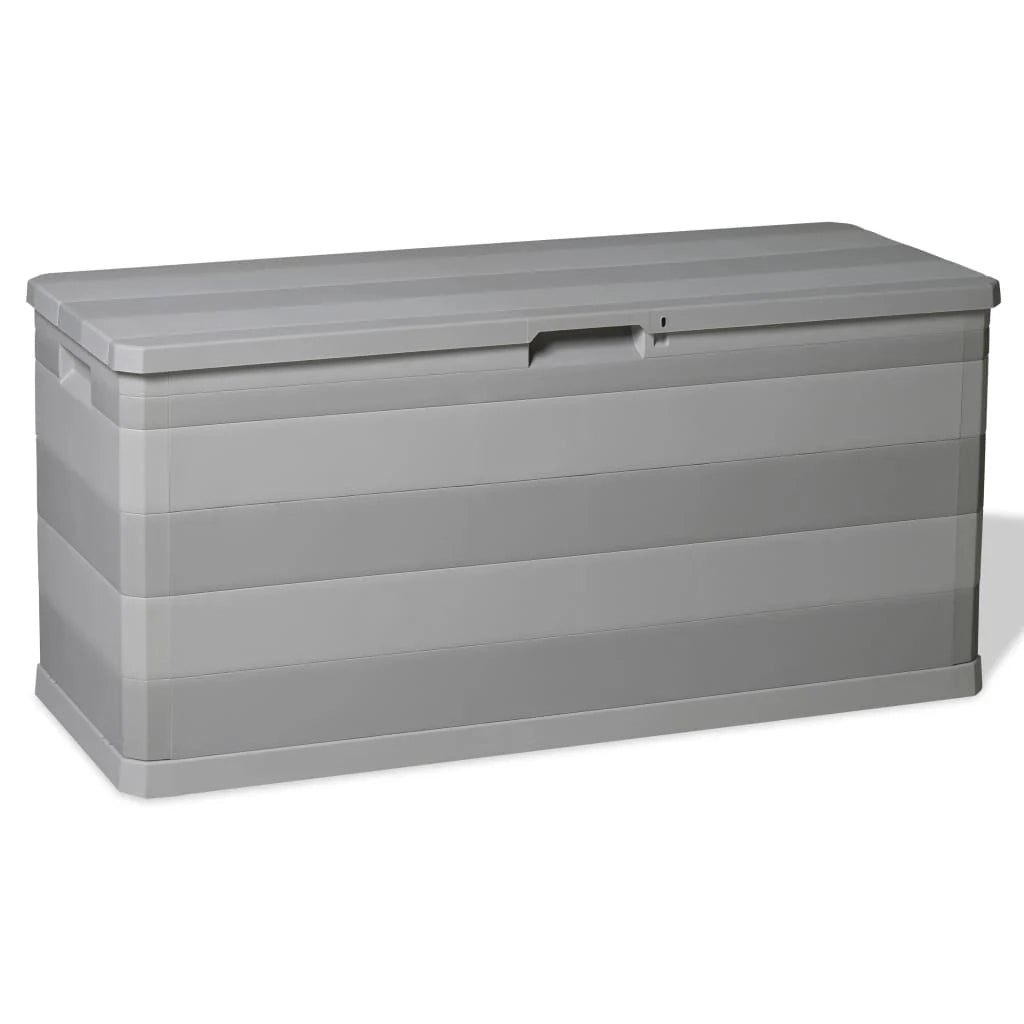 Baule portaoggetti da giardino 117 x 45 x 56 cm grigio 02_0013079