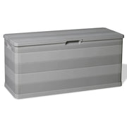 Baule portaoggetti da giardino 117 x 45 x 56 cm grigio 02_0013079