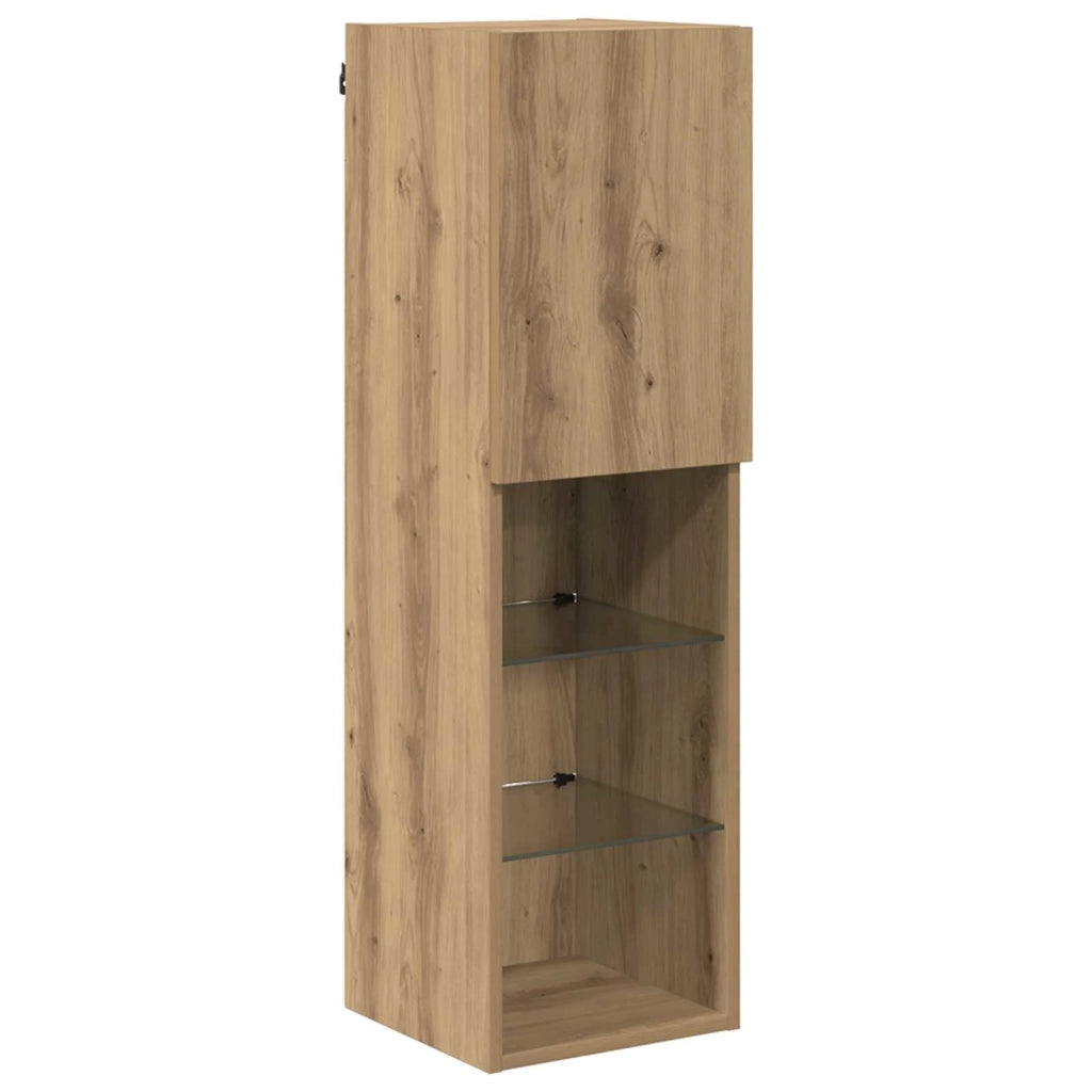 Set di Mobiletto da TV a Parete 6 pcs Rovere Artigianale