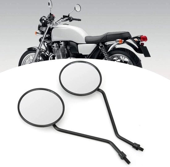 Specchi laterali universali per motocicletta set a 2 pezzi (10 mm) con attacco.