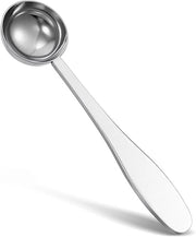 Cucchiaio per caffè - Manico lungo per servire facilmente - Acciaio inox - Cucchiaio per il the scoop - Riciclabile - Cucchiaio per caffè in polvere, tè libero, infusione al latte e polvere - 11.5×2cm - Argento
