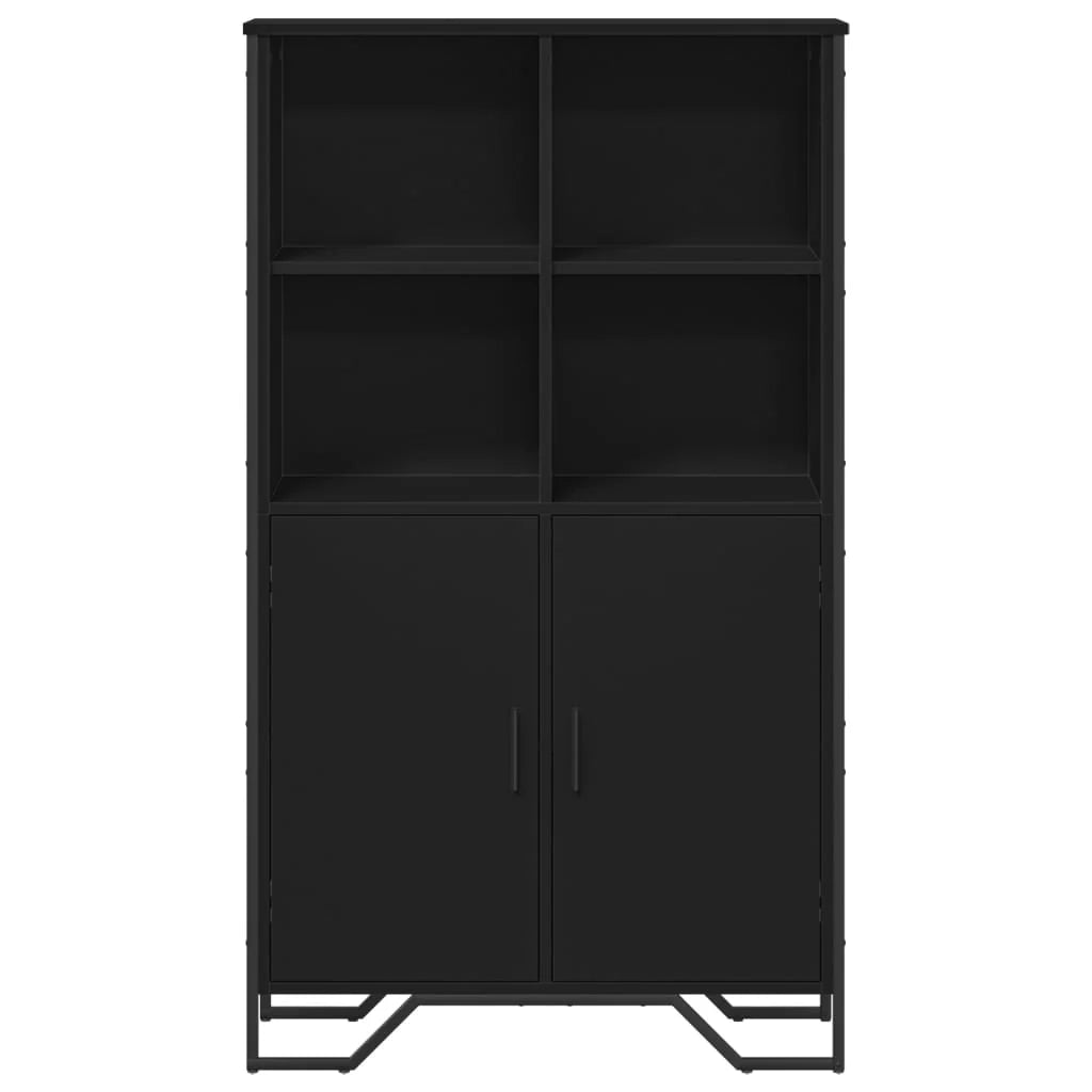 Buffet credenza cassettiera mobiletto mobile contenitore organizer cucina soggiorno salotto alto 79,5 x 35,5 x 137,5 cm legno ingegnerizzato nero 02_0035129