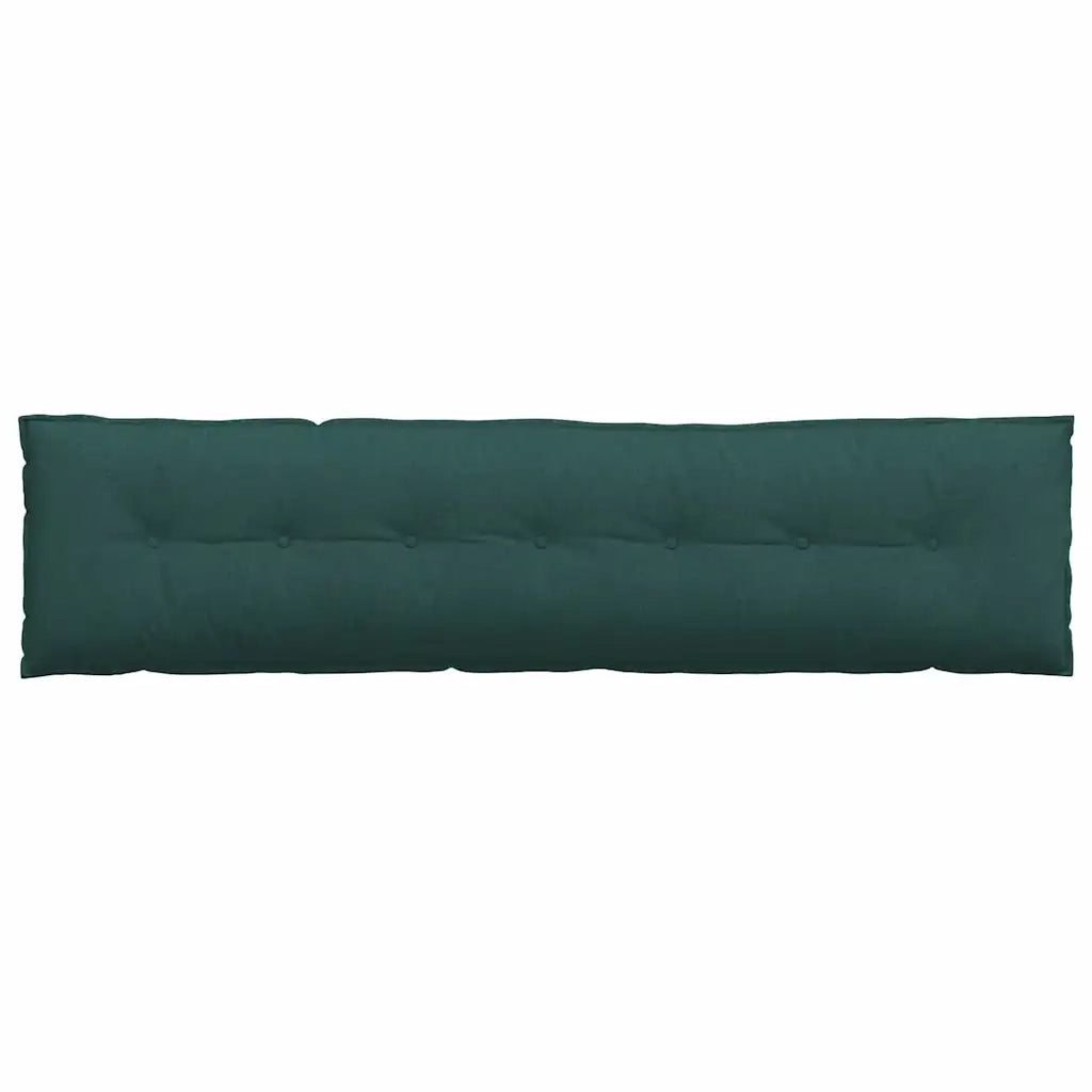 Cuscino per Schiena | Cuscino dorsale Verde Scuro 200 x 19 x 50 cm Tessuto