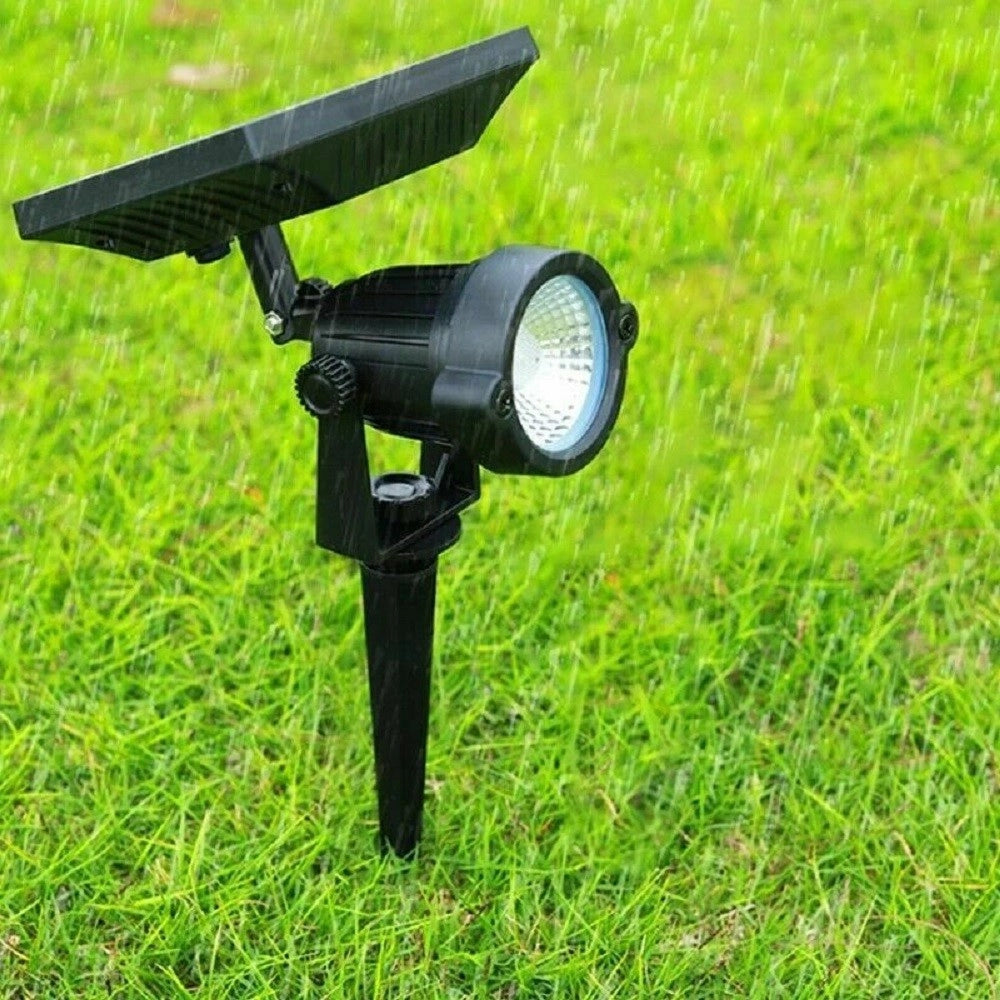 Trade Shop - Faro Faretto A Led Giardino Picchetto Con Pannello Solare 10w Crepuscolare -