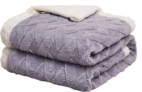 Coperta Sherpa soffice - Alta qualità deken di pelliccia di pecora, deken di piuma super soffice come deken per divano, deken per letto, deken per divano, misura 180 x 200 cm