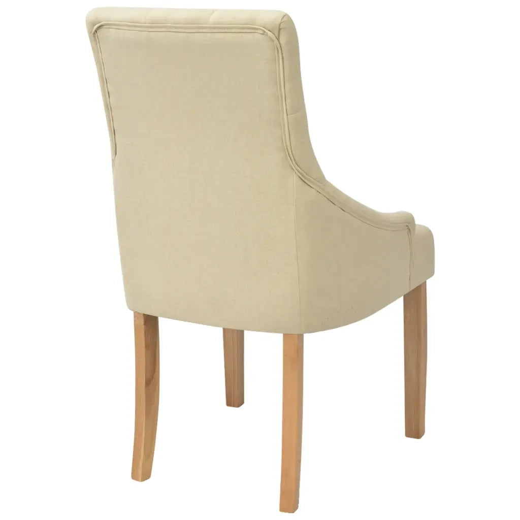 Sedie da Pranzo 4 pz Crema in Tessuto cod mxl 24745