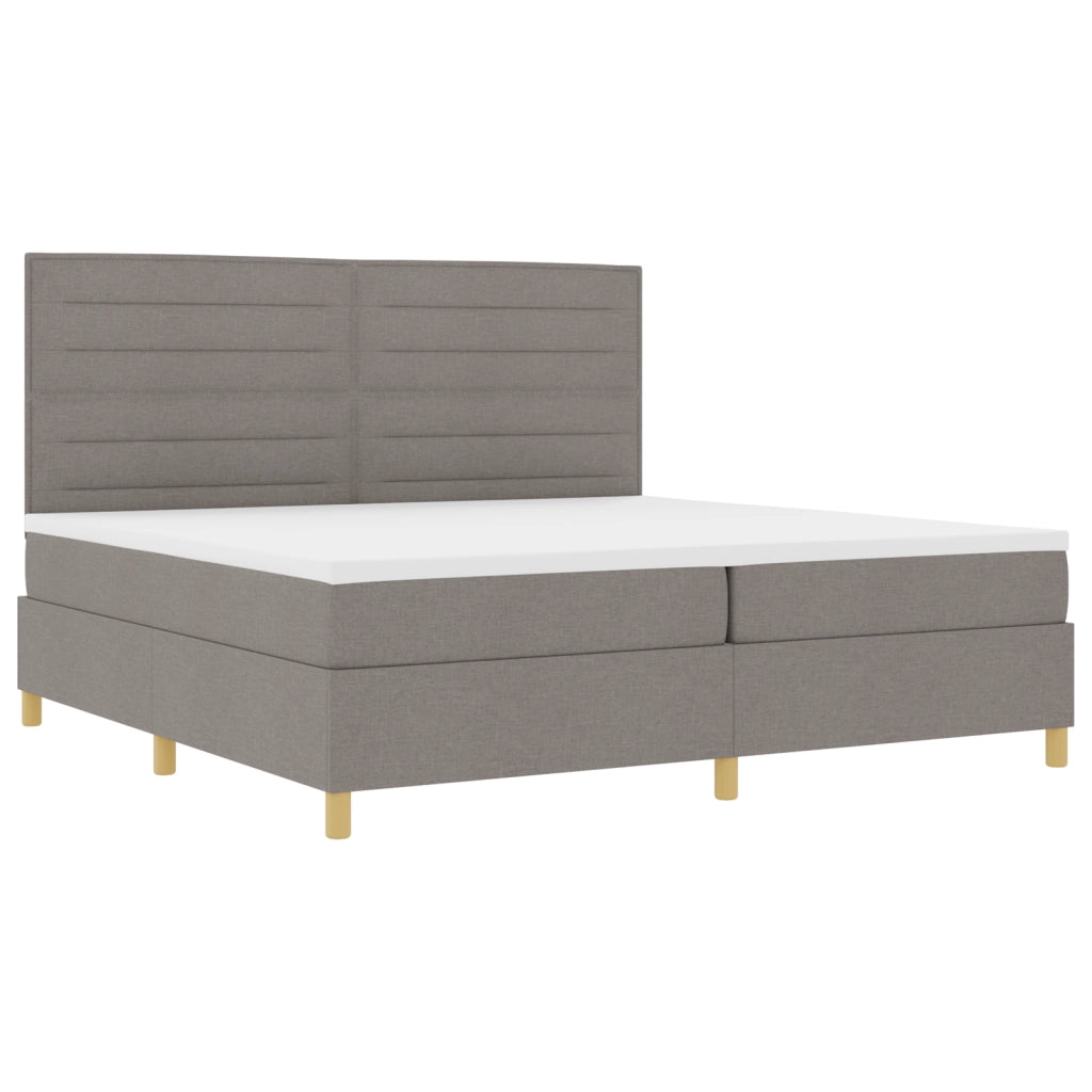 Letto Box Spring con Materasso Tortora 200x200 cm