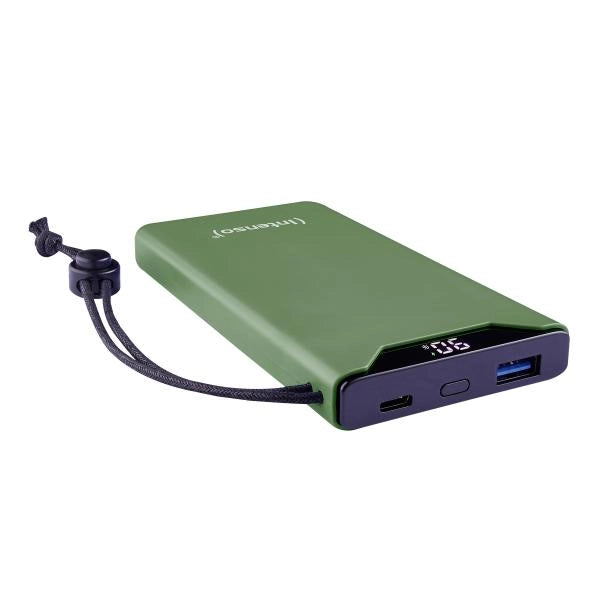 INTENSO POWER BANK  F10000, PD, QUALCOMM QUICK CHARGE 3.0, DIGITAL PERCENTAGE DISPLAY, VERDE
