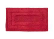 Tappeto Casa Bagno Cotone Spugna Morbida Tinta Unita Antiscivolo Sirio Carminio - 55x100 - Carminio