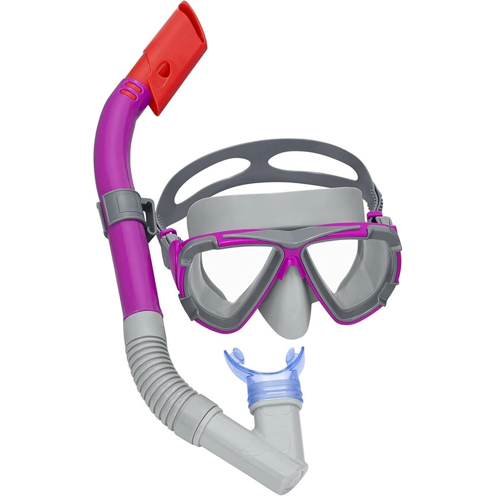 Trade Shop - Set Da Snorkeling Maschera Con Boccaglio Per Adulti Ragazzi Dominator 14+ Anni 24029 -